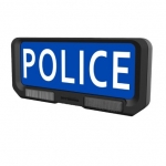 Napellenzőre rögzíthető LED-es POLICE tábla